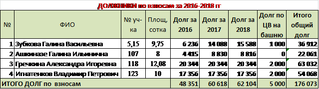 Образец отчета председателя снт за год